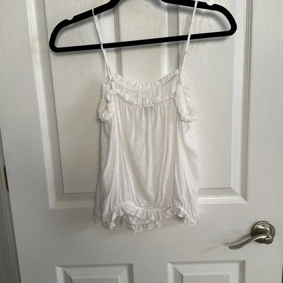 Express White Relaxed Ruffled Camisole - Picture 11 of 11